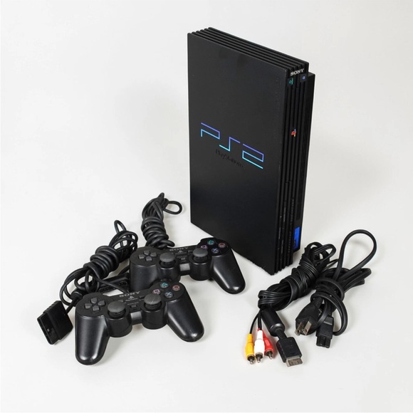 Sony PS2 Model SCPH-30001 Console & 2 Controllers AV Cable Power Cable Mint